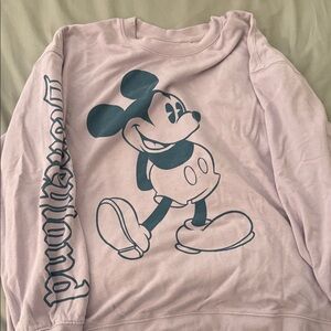 Disneyland Women's light purple thin sweater with Mickey Mouse Design